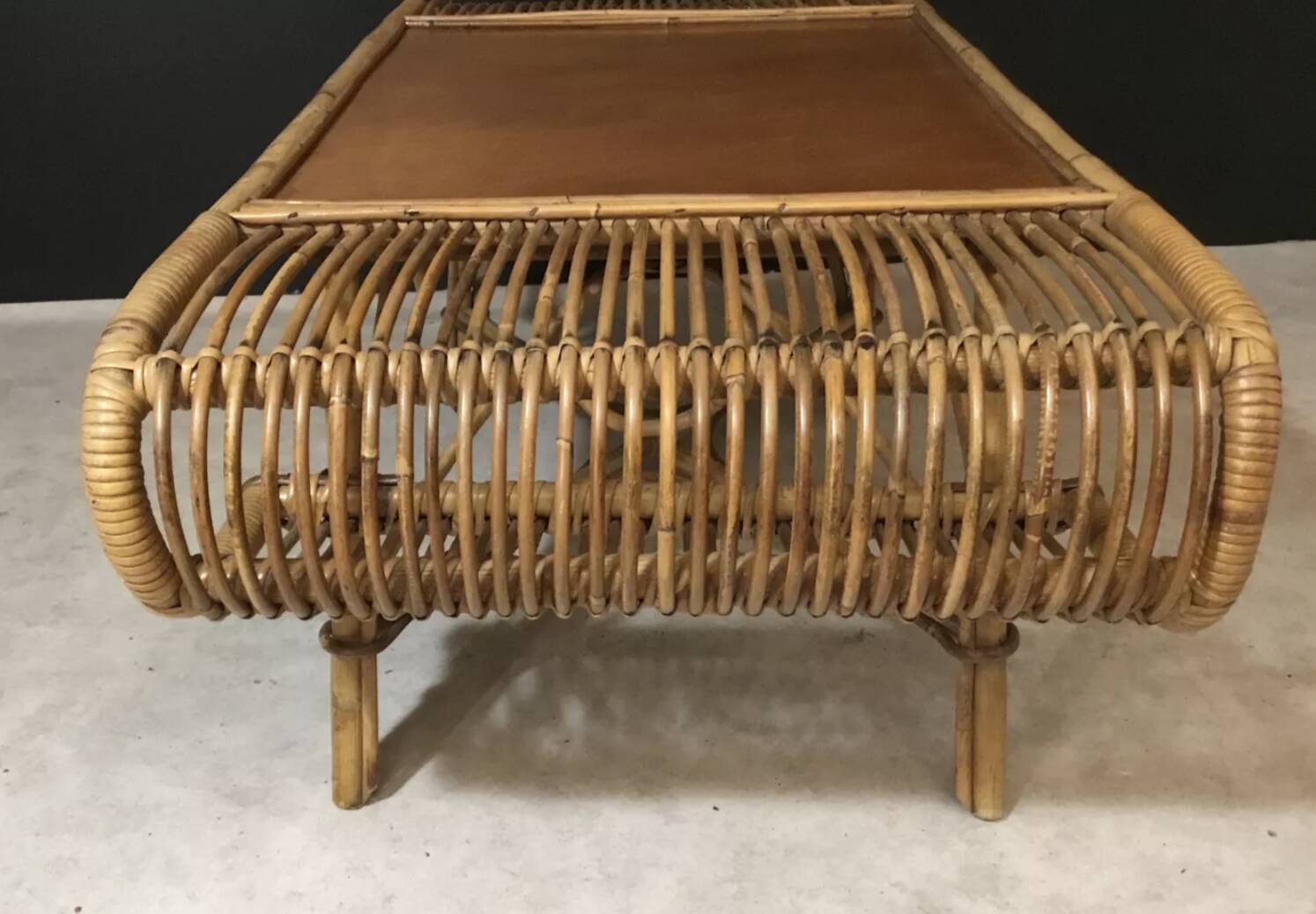 Rattan coffee table