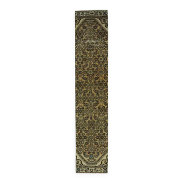 Tapis de couloir turc Oushak en laine fait à la main, années 1970