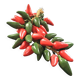 Cluster of ceramic chili peppers