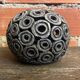 Vase Boule Céramique Noir Design Vintage #D654