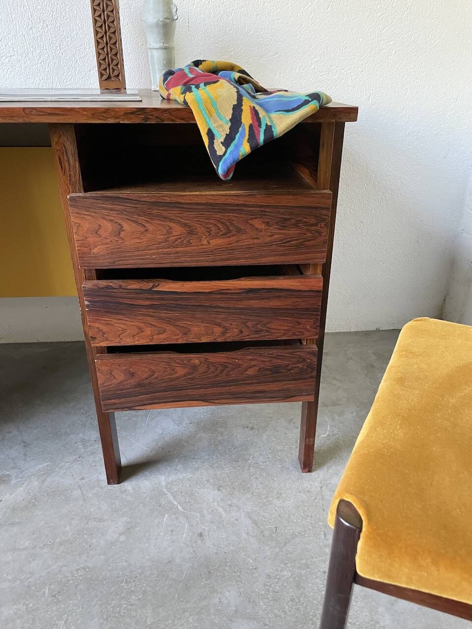 Desk and its Scandinavian rosewood chair