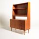 Swedish teak bookcase with writing desk, 1960s
