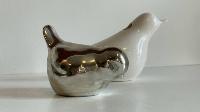 Pair of ceramic birds from the 90s