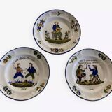 Old decorative plates decorated with characters