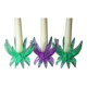 Friedel Lotus Lucite candle holders Germany 1960 x3
