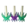 Friedel Lotus Lucite candle holders Germany 1960 x3