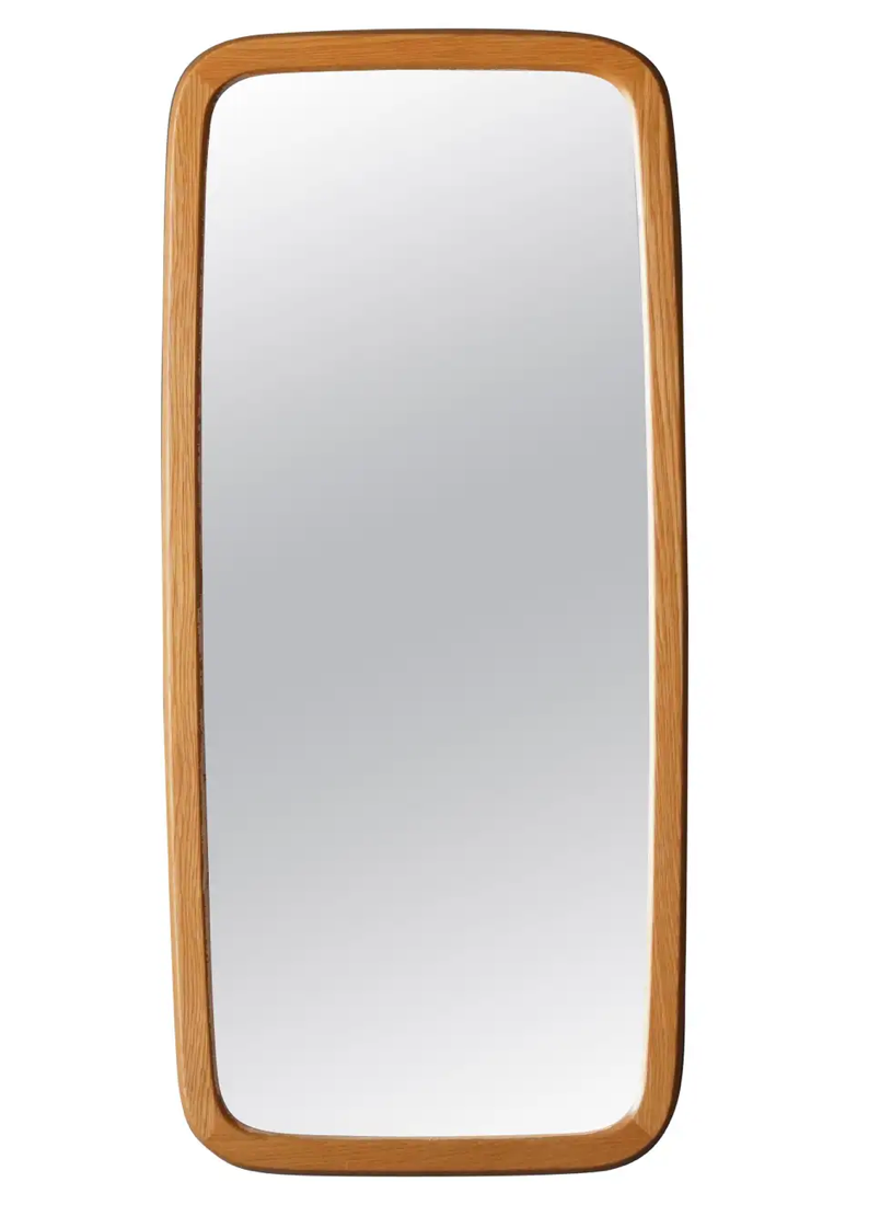 Vintage Scandinavian wooden wall mirror Froseke Edition