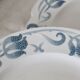 6 flat plates - Antique tableware set 82 pieces Sarreguemines earthenware Art Nouveau style
