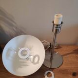 Brushed metal mushroom lamp