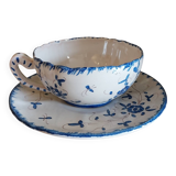 Ancienne Grande tasse et sous-tasse à chocolat Martres Tolosane
