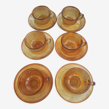 Coffee set ochre glass