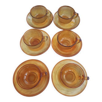 Coffee set ochre glass