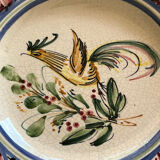 Ceramic plate with bird decoration
