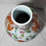 Large porcelain vase Chinese pink family China