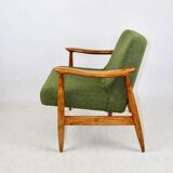 Vintage armchair GFM 300-202 design J.Kedziorek Loft 70s green boucle - 2 pieces available