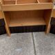 Mid-century brown and black lacquer dressing table set with 2 bedside tables.