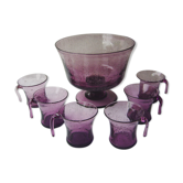 Biot purple blown glass cocktail service