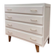 Restored vintage beige chest of drawers