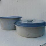 Two stackable salad bowls with a sleet lid