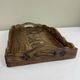 Vintage decorative wooden plateau – elephant frieze
