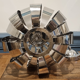 Space age suspension, sputnik, chrome metal, 80s