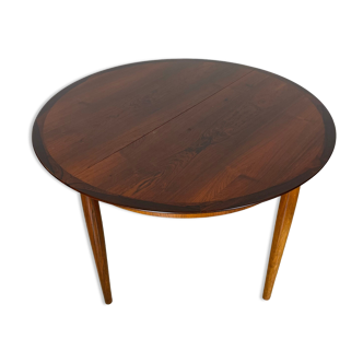 1960s MidCentury Round Extendable Rosewood Dining Table