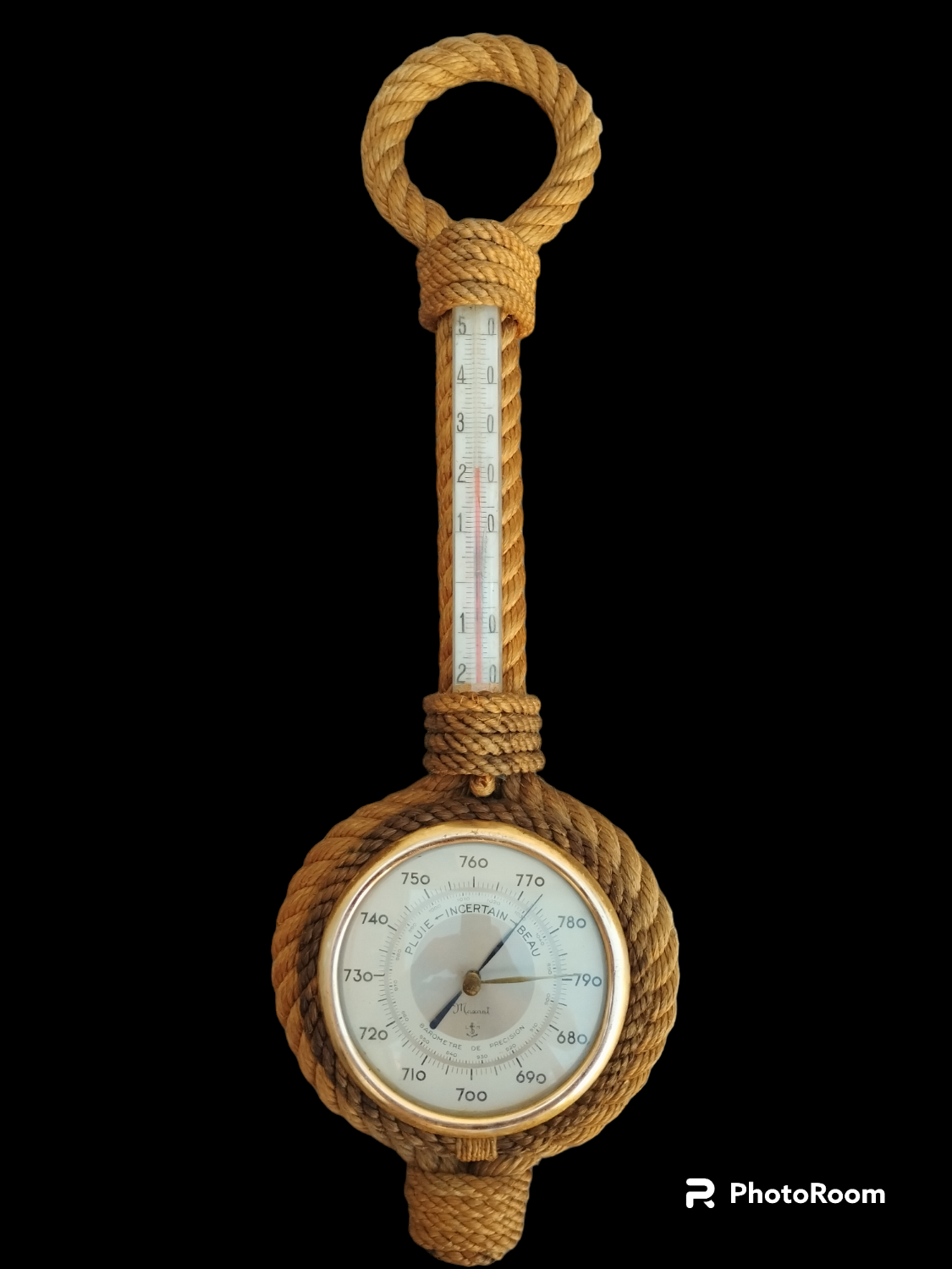 Old vintage Audoux Minet barometer