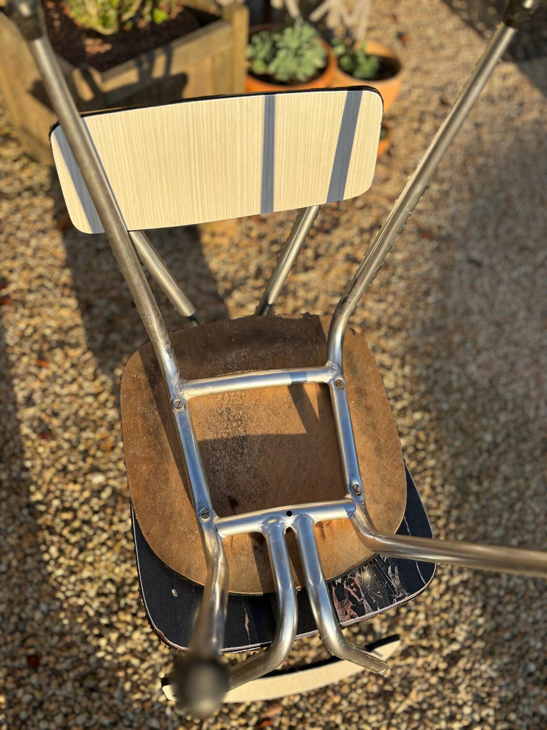 2 vintage formica chairs