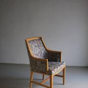 Fauteuil en bois de bouleau à motif floral Swedish Grace