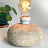 Lampe galet pierre naturelle vintage