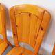 Set of 4 vintage chairs in pine from the 70s
