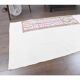 Vintage Turkish Oushak Handmade Wool Cotton White Kilim Runner 75x241