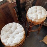 Rattan bar stools in 70s