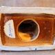 Old vintage ceramic lamp and rope lampshade 40s 50s