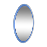 Miroir vintage années 70 Cristal Bleu Design A. Lupi pour Cristal Luxor