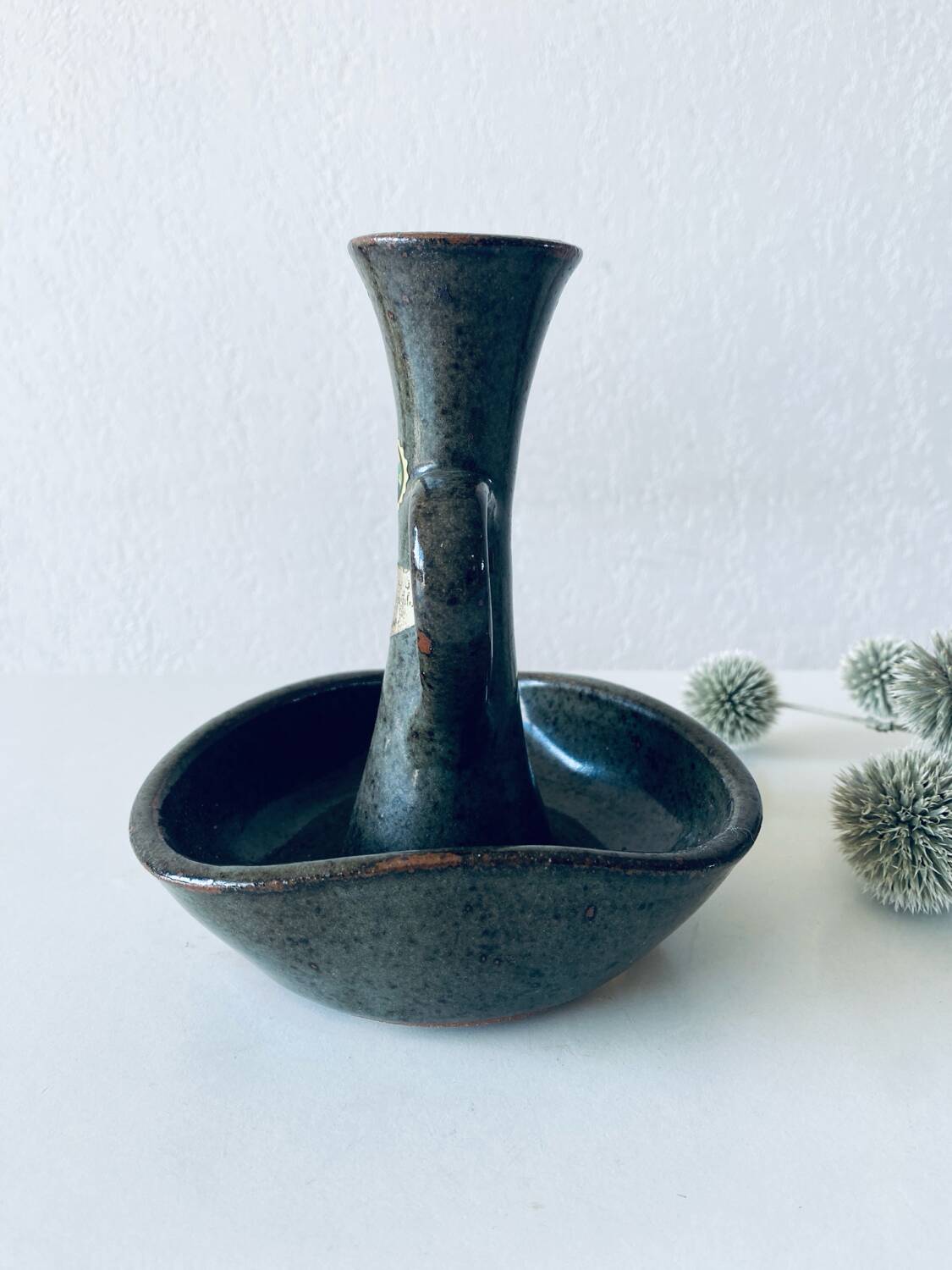 Stoneware candle holder