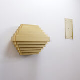 Pair of gold-plated aluminum wall lights by Jules Wabbes - 2 pairs available (1)