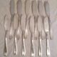 12 fish knives in silver met. hallmark ow belgium design model