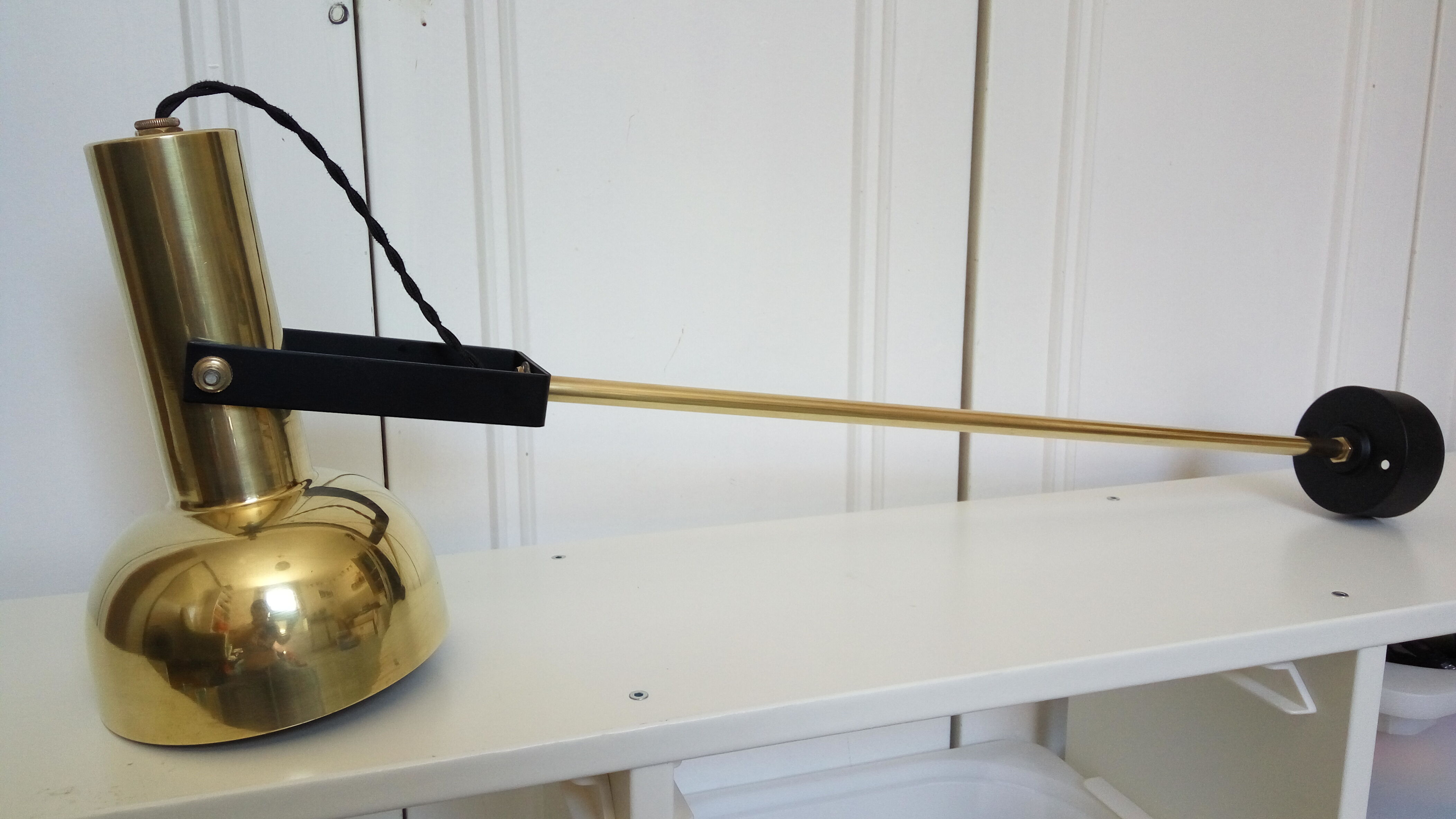 Wall light  vintage brass lamp