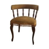 Vintage fringed gondola armchair