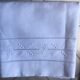 Drap lin ancien brodé main avec monogramme t d 226 cm x 324 cm