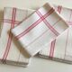 Series of 6 old cloths in linen thread