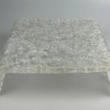 60s 70s ice glass flush mount ceiling lamp by Kaiser Leuchten Germany