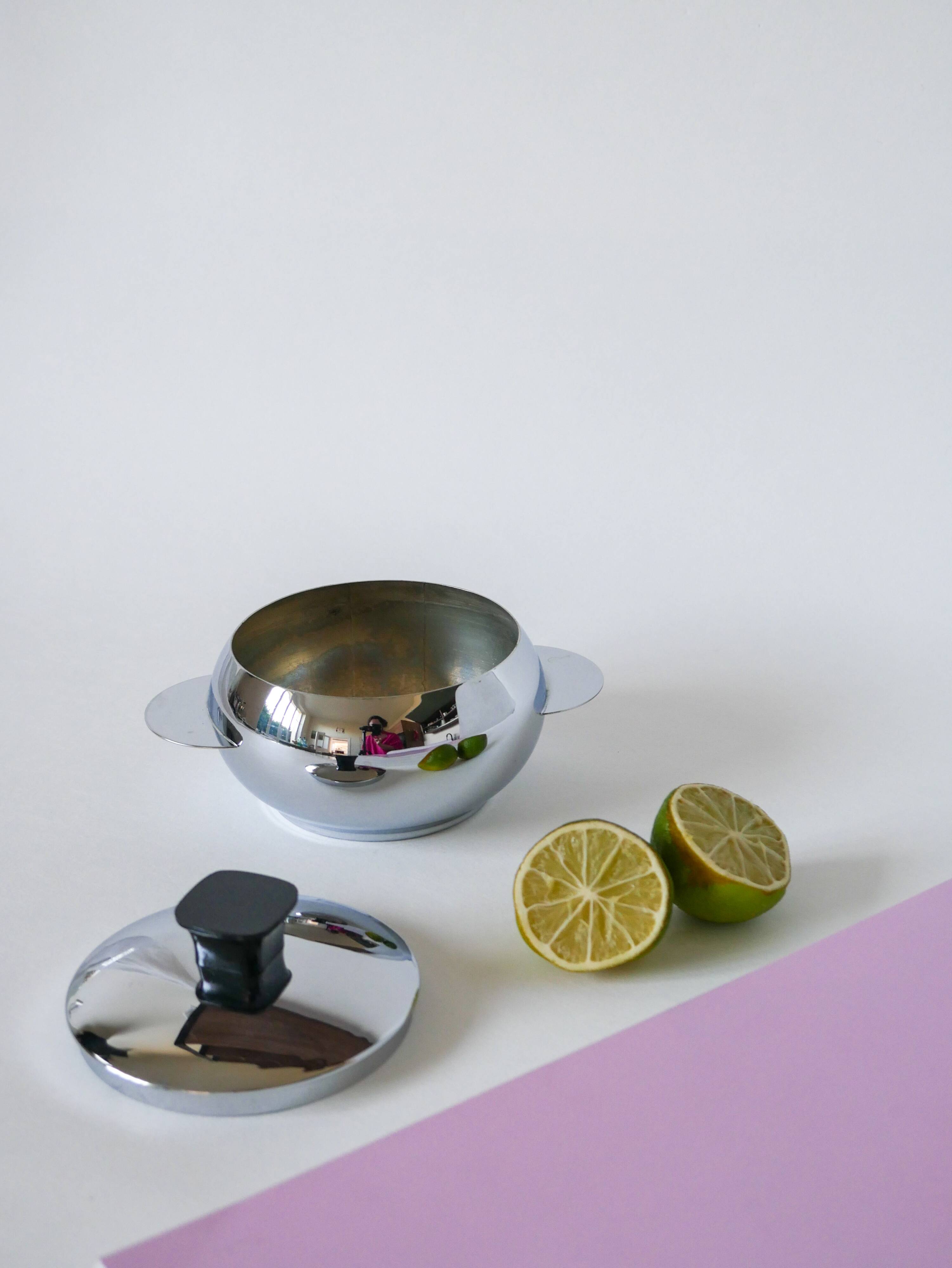 Small sugar bowl / stainless steel box Design 1970