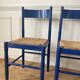 Paire de chaises en bois et corde