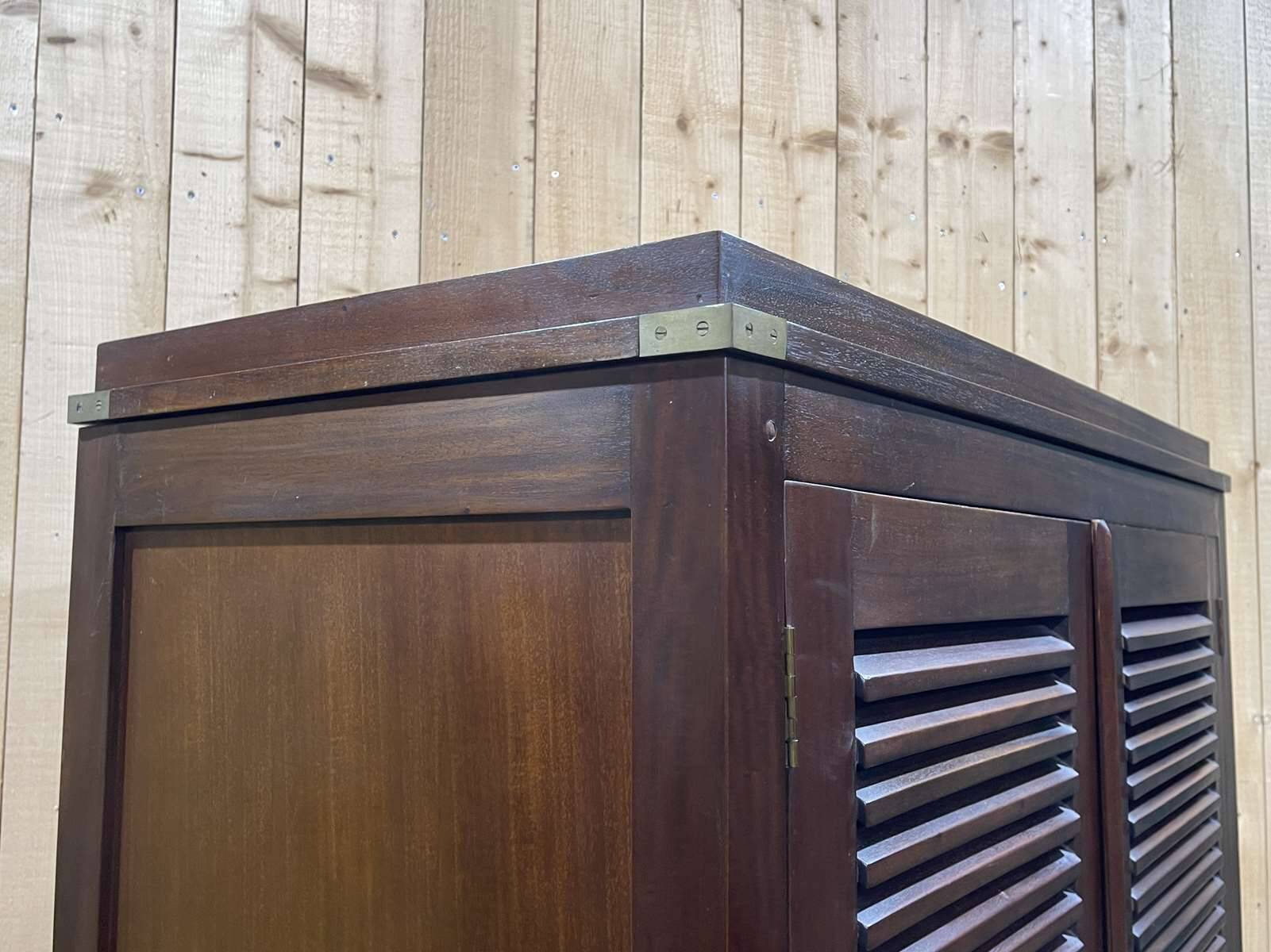 Marine style wardrobe in mahogany from the 1950s