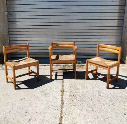 Set of Asserbo Chairs and Armchairs by Børge Mogensen - Scandinavian Design of the 60s