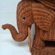 Vintage wicker and rattan elephant table 1970