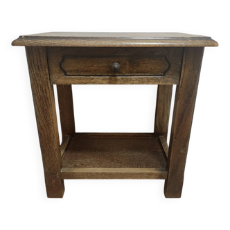 Solid wood bedside table