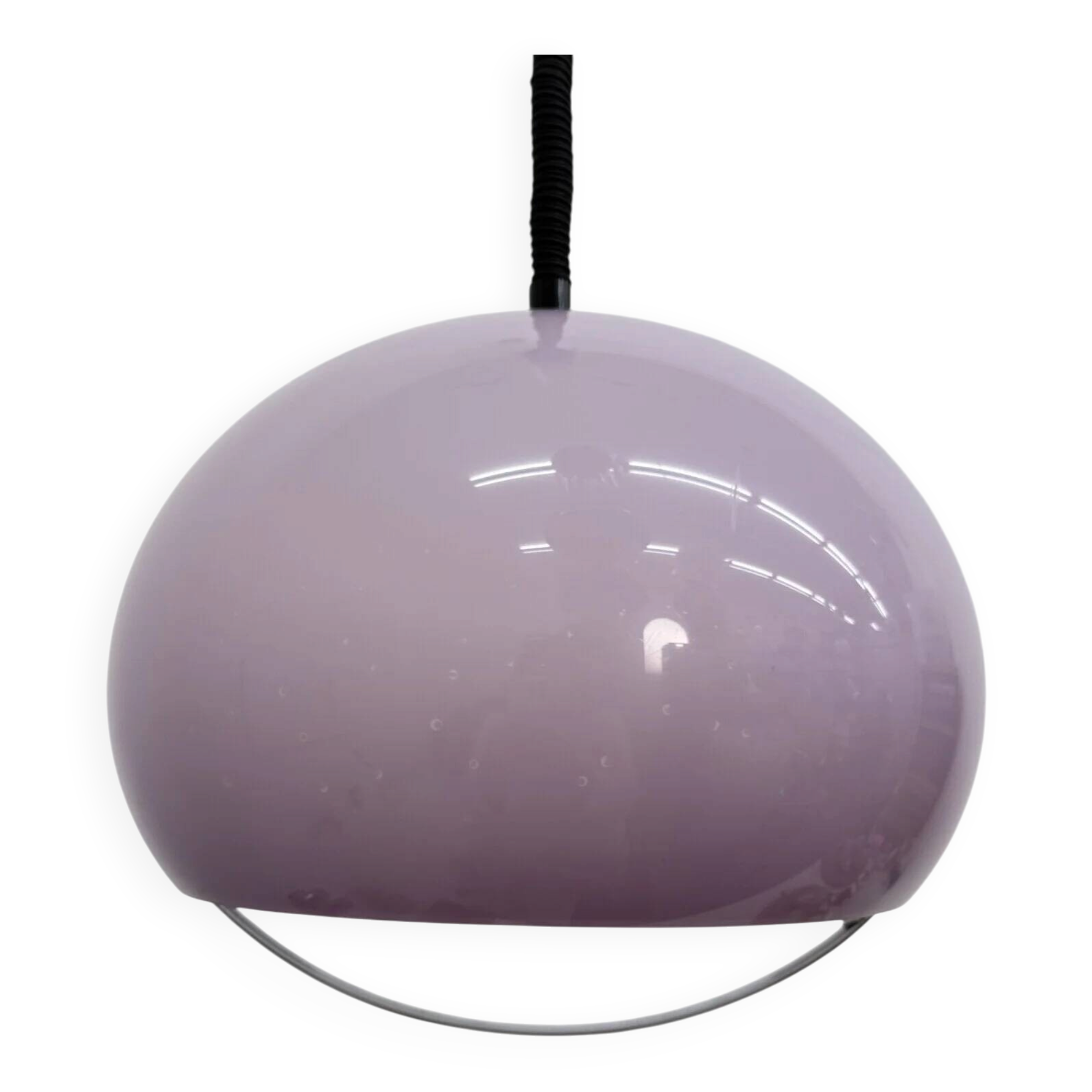 Mid-century purple plastic hanging lamp Harvey Guzzini for Meblo, 1970s